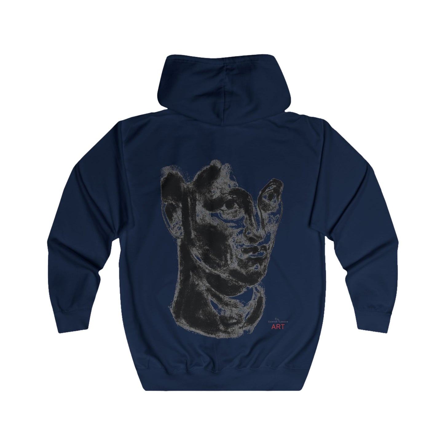 Unisex Full Zip Hoodie - Motiv: Front Paul (klein) & Rückseite Paul