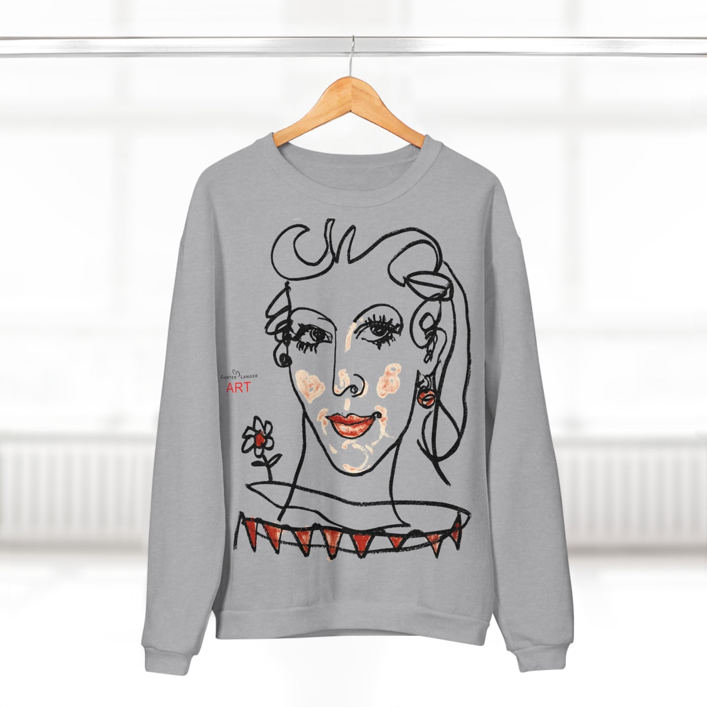 Unisex Crew Neck Sweatshirt (EU) - Motiv: Front Lina & Rückseite Lina