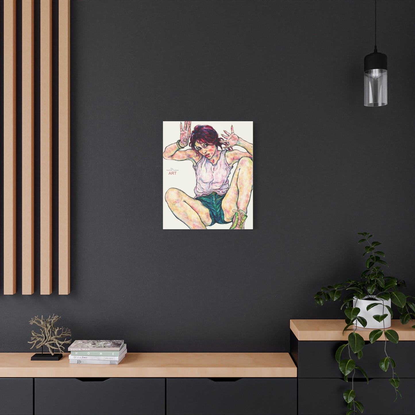 Matte Canvas, Stretched, 1.25" - Motiv: Sehnsucht stillen, H 35,5; 51; 61 cm