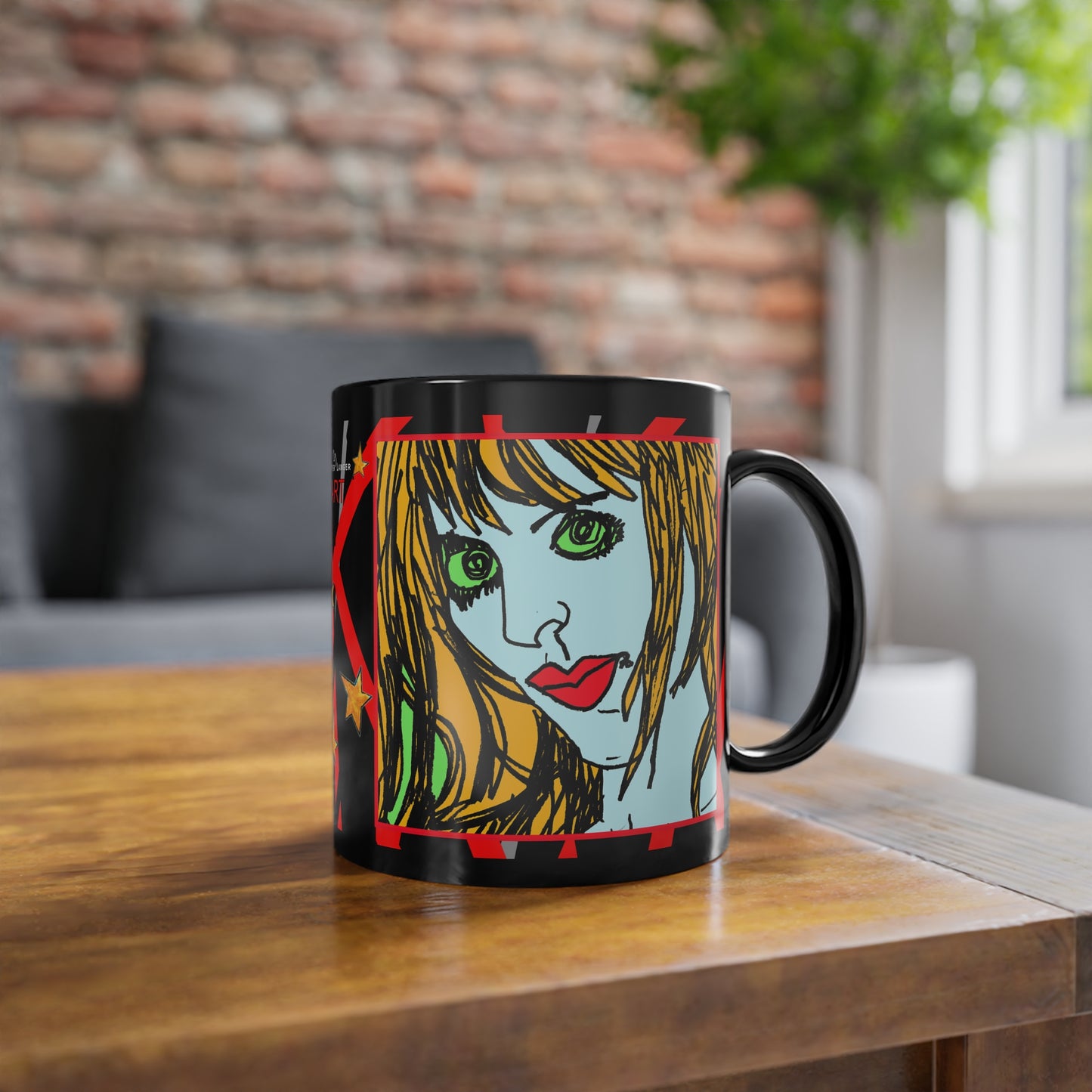 Black Coffee Cup, 11oz - Motiv: Natalie