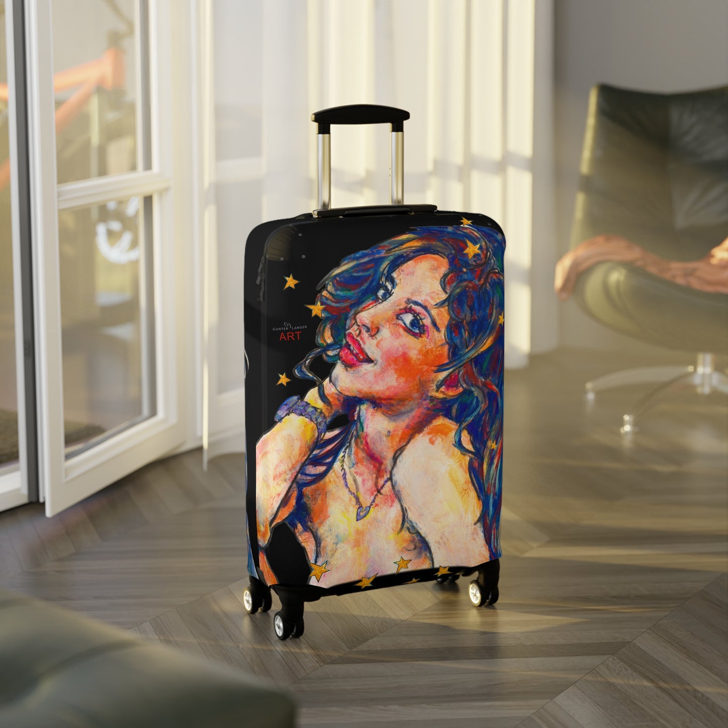 Luggage Cover - Motiv: Marlen, Sterne, 25" x 16"