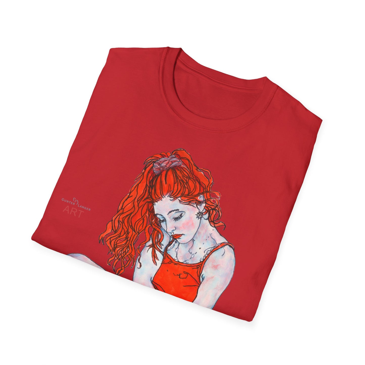 Unisex Softstyle T-Shirt - Motiv: Front Julia, H 46 cm