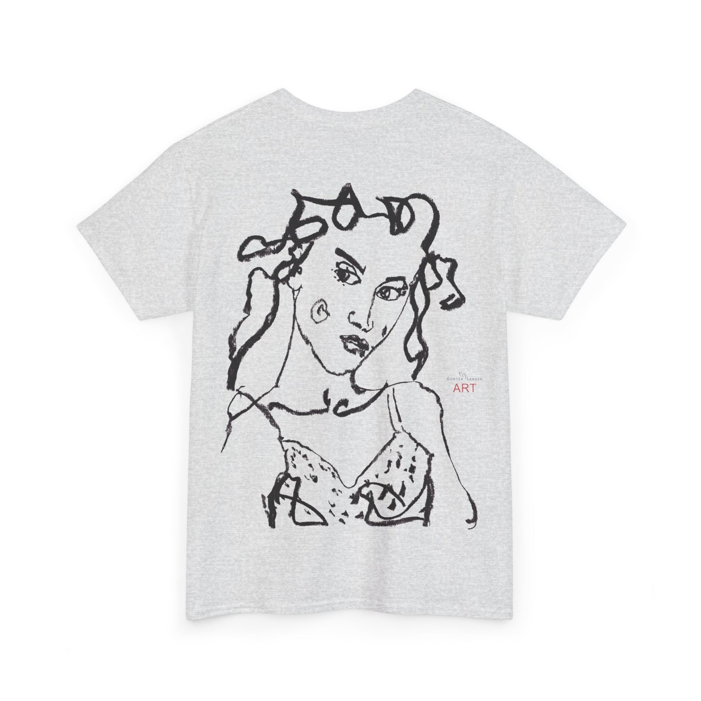 Unisex Heavy Cotton Tee - Motiv: Front Jana klein H 16,3 cm & Rückseite Jana H 49 cm