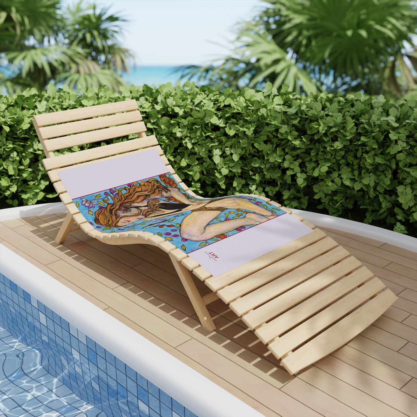 Beach Towels - Motiv Ida, bündig, 61 x 112 cm, Flieder