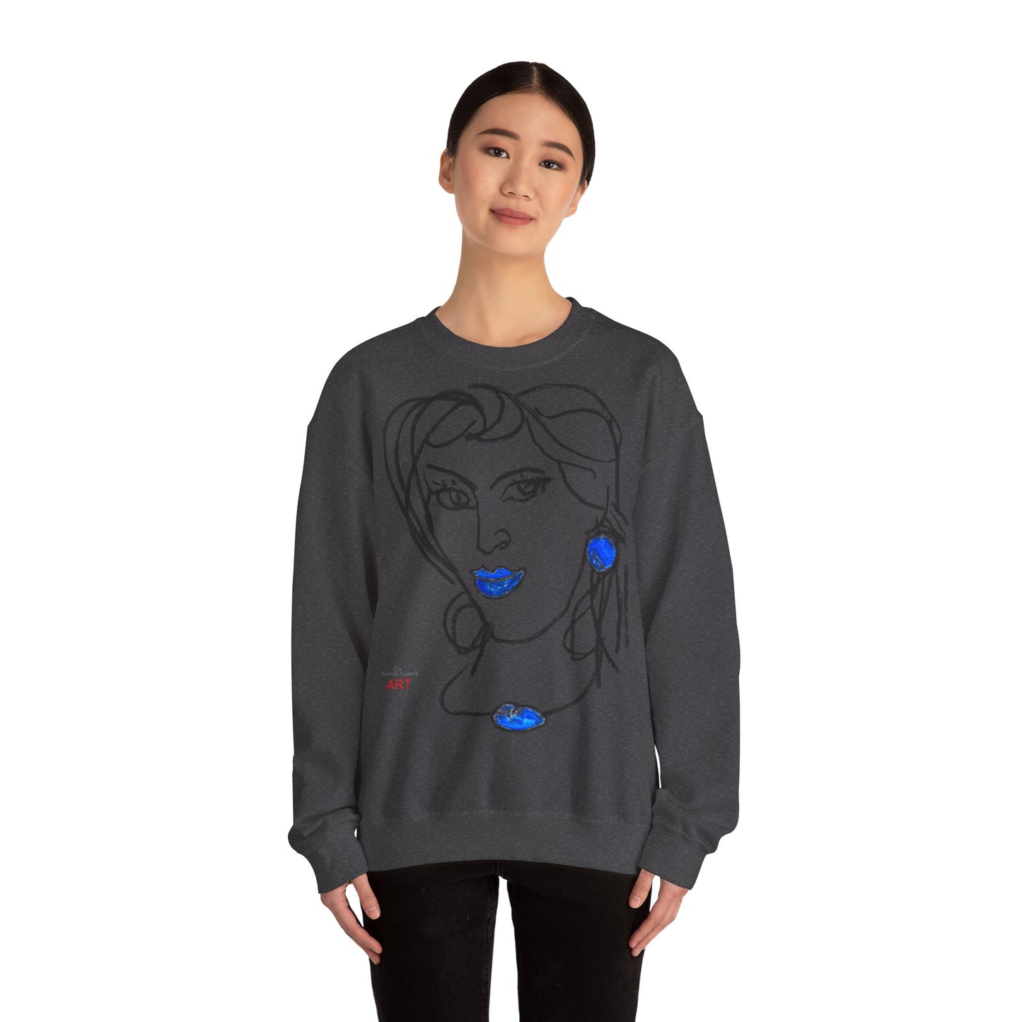 Unisex Heavy Blend™ Crewneck Sweatshirt - Motiv Front Rita & Rückseite Raja
