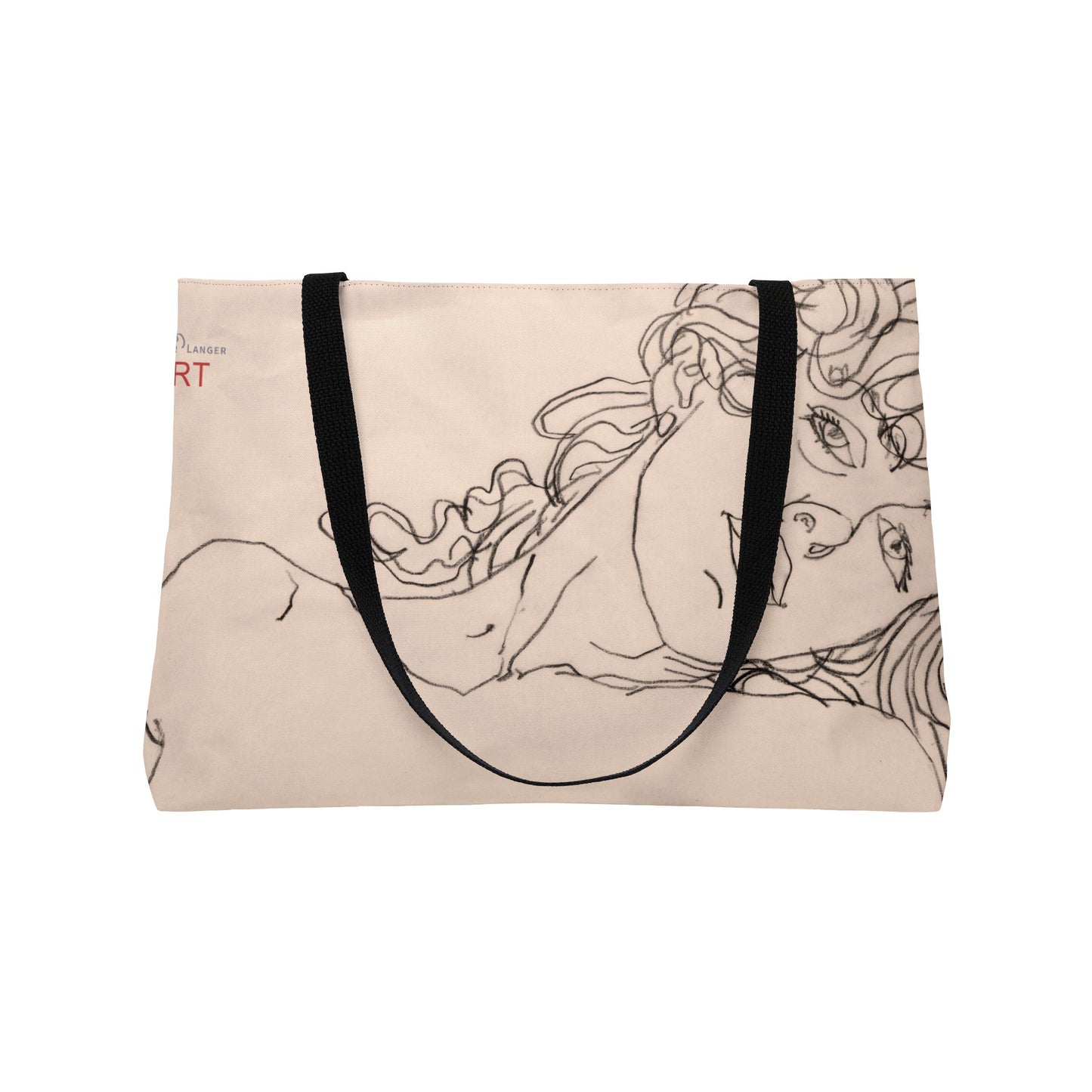 Weekender Tote Bag - Front Karla & Rückseite Lisa, Natur