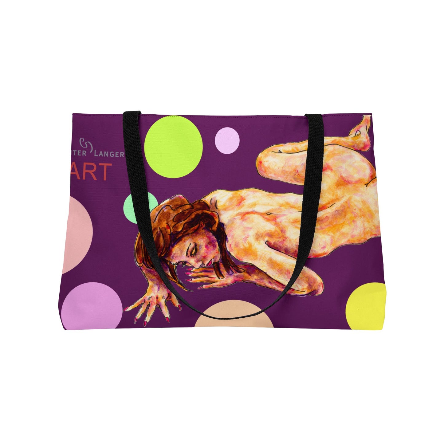 Weekender Tote Bag - Motiv Front "Ariana" & Rückseite "Ariana" Rotviolett