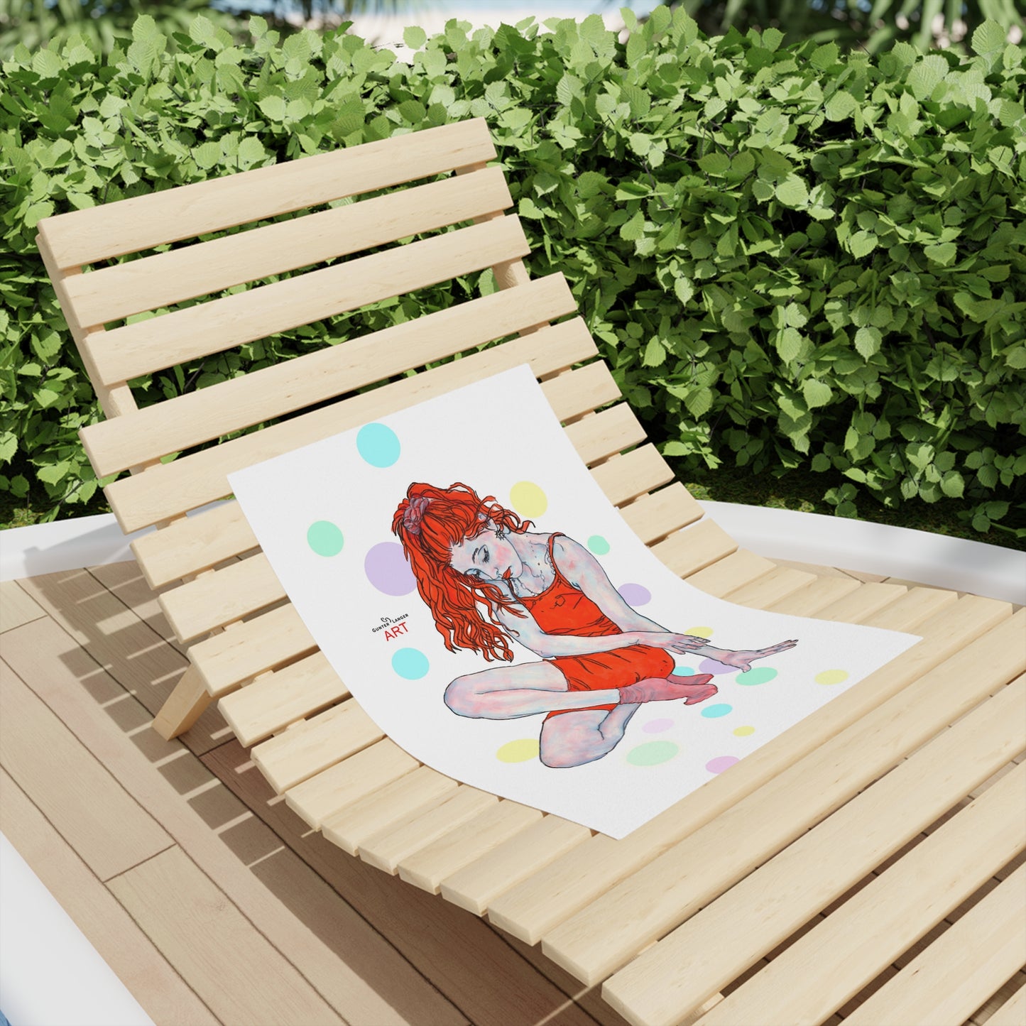 Beach Towels - Motiv Julia, Farbkreise, Tuch: 46 x 67 cm