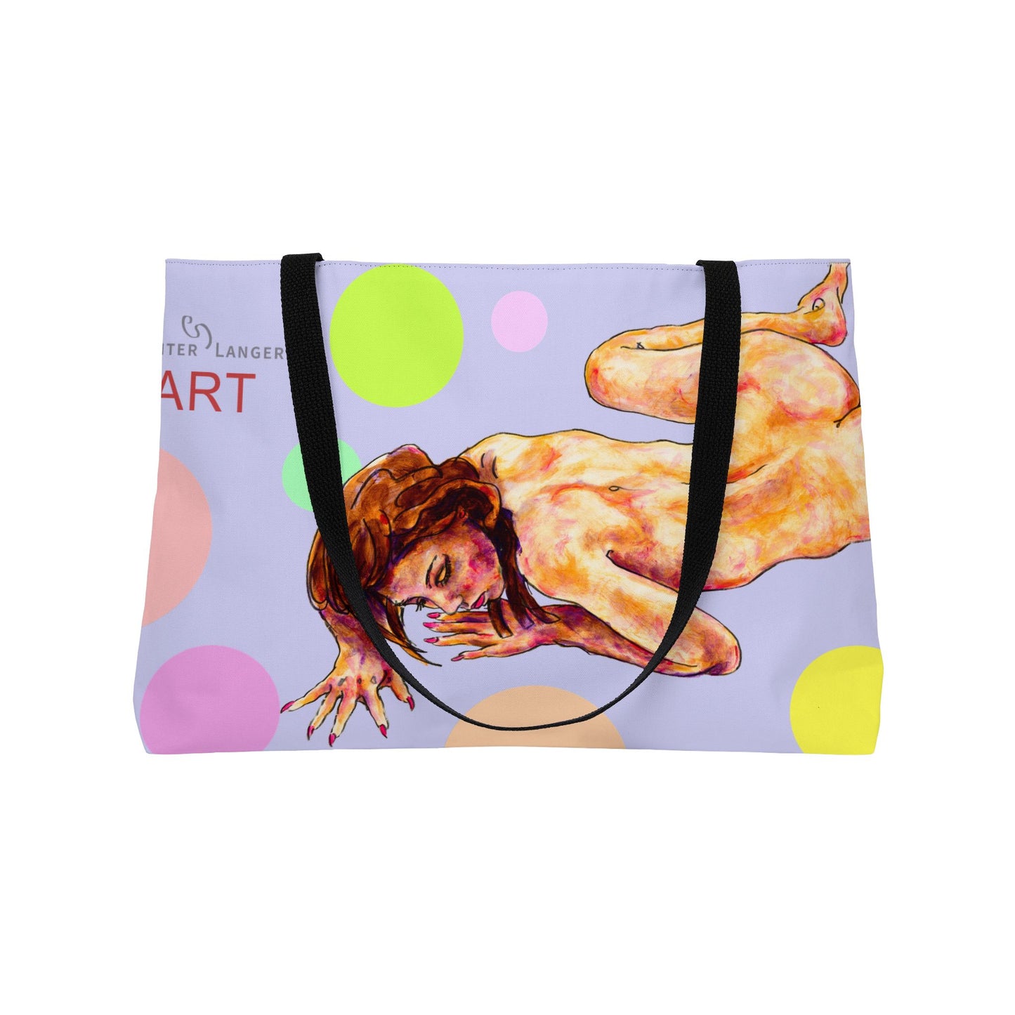 Weekender Tote Bag - Motiv Front "Ariana" & Rückseite "Ariana" Veilchen