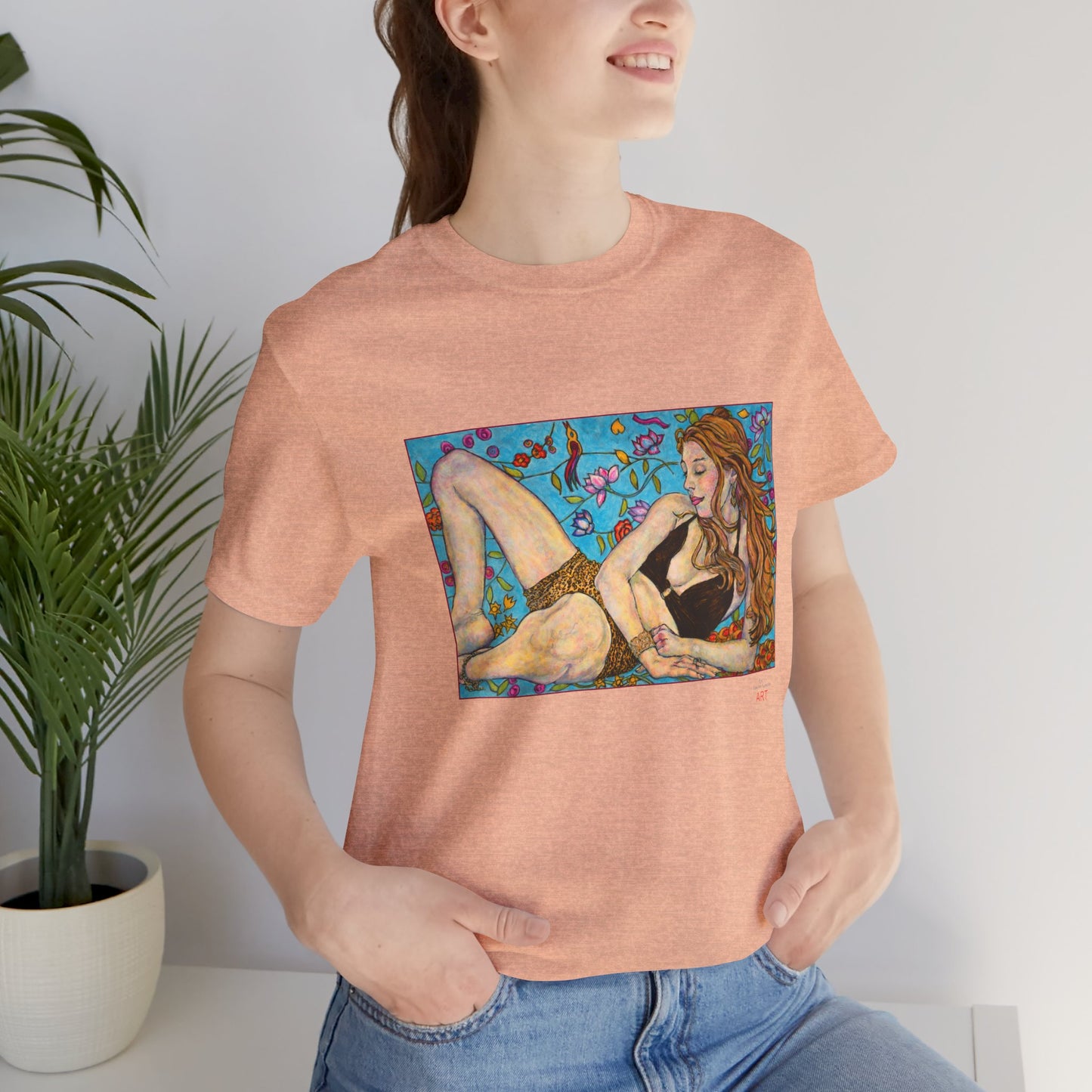 Unisex Jersey Short Sleeve Tee - Motiv: Front Ida, Kasten rot, B 30 cm