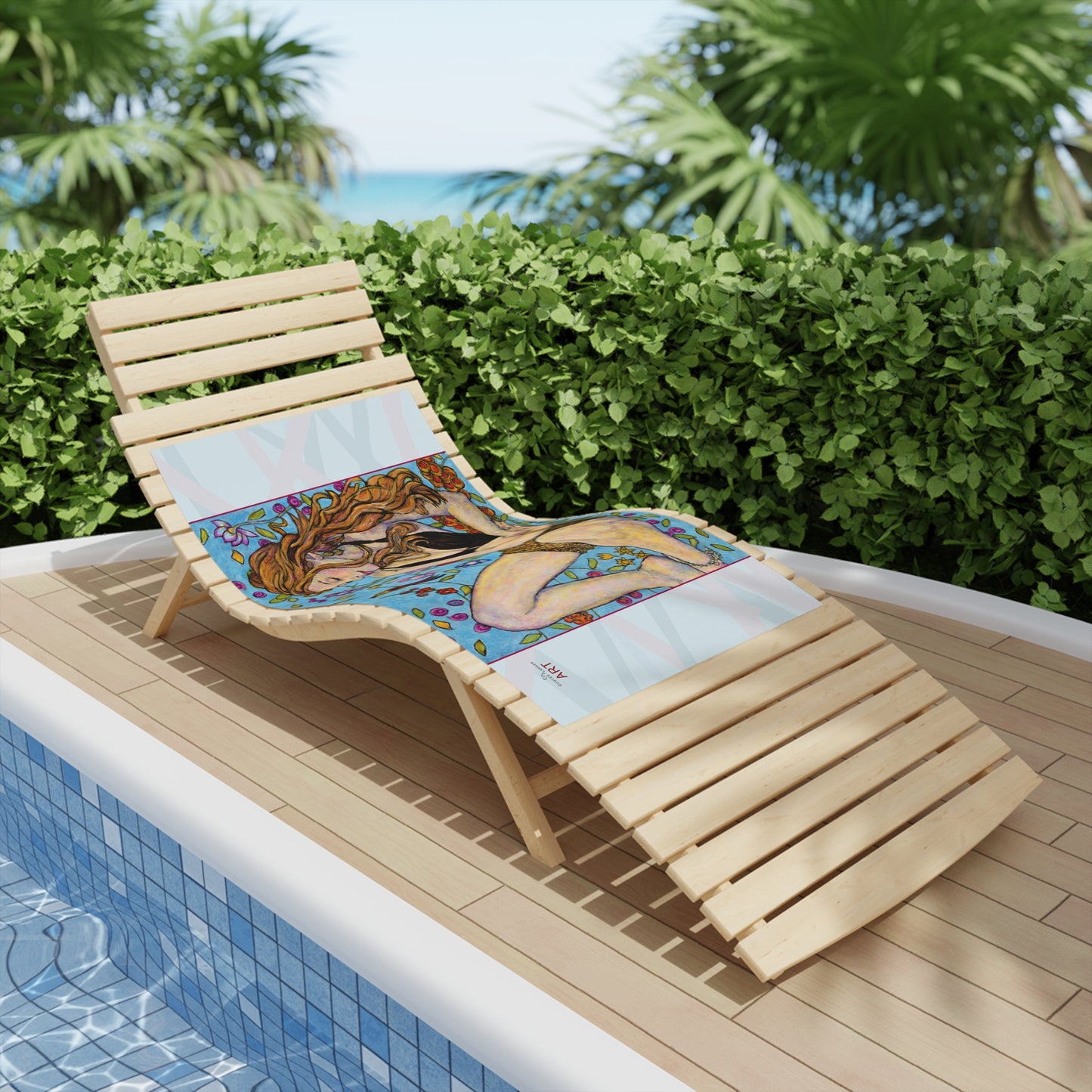 Beach Towels - Motiv Ida, bündig, 61 x 112 cm, hellblau
