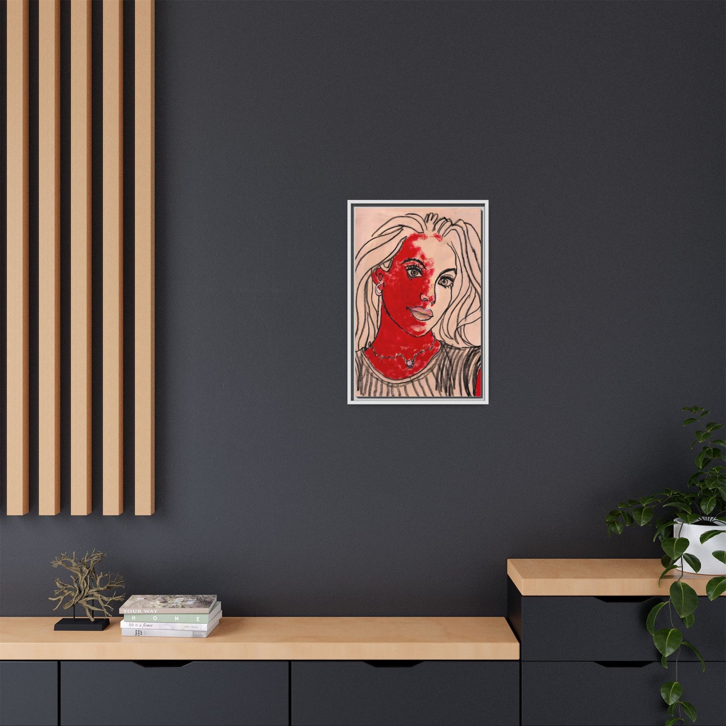 Matte Canvas, Framed (Multi-color) - Motiv: Christina, H 45,72 bis 76,20 cm