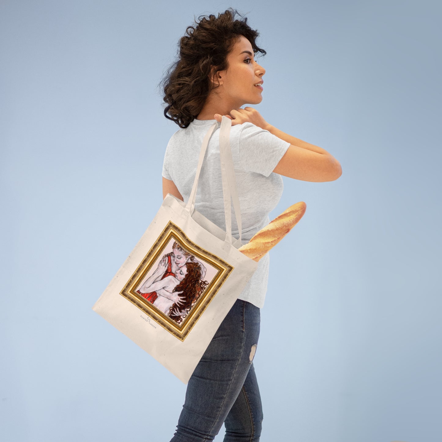 Tote Bag - Motiv: Bei dir (gerahmt), einseitig bedruckt, H 28,5 cm