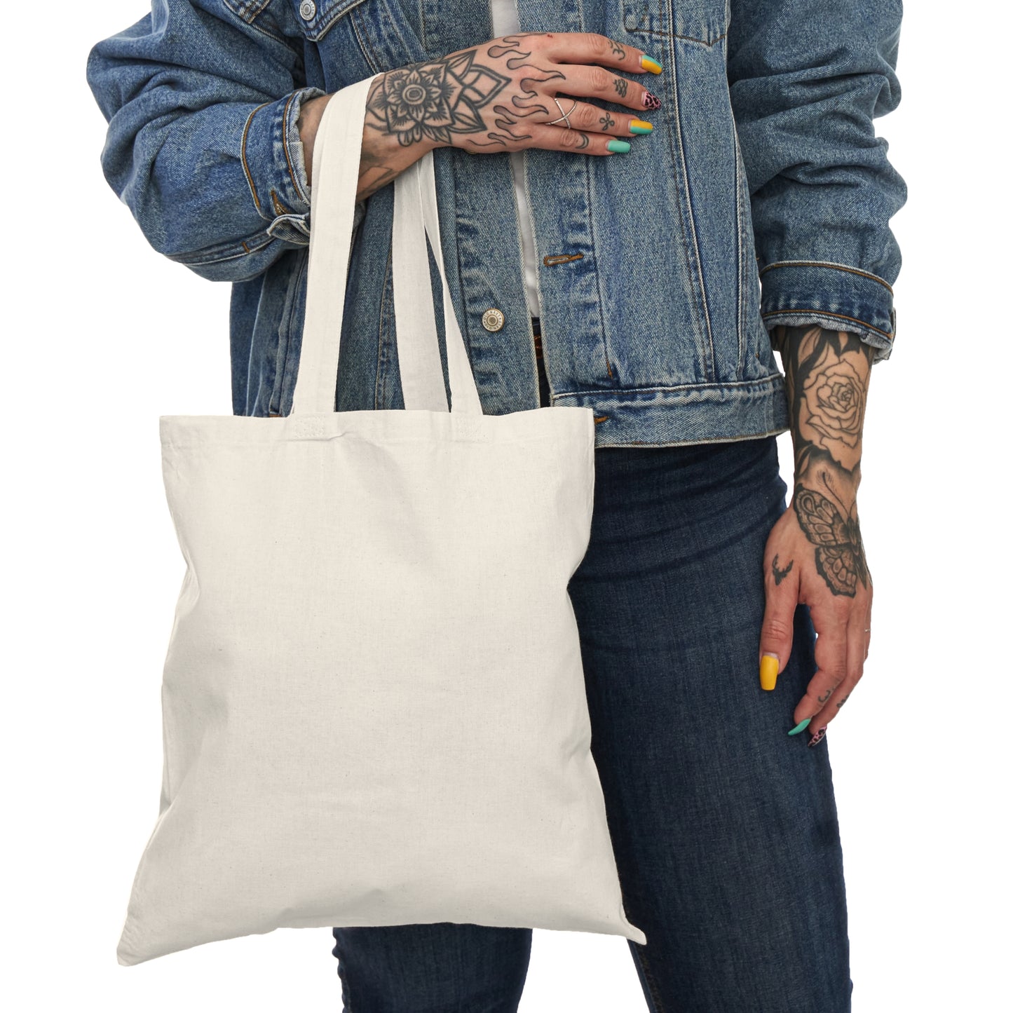 Natural Tote Bag - Motiv: Weihnachtskatze 3 H 29 cm