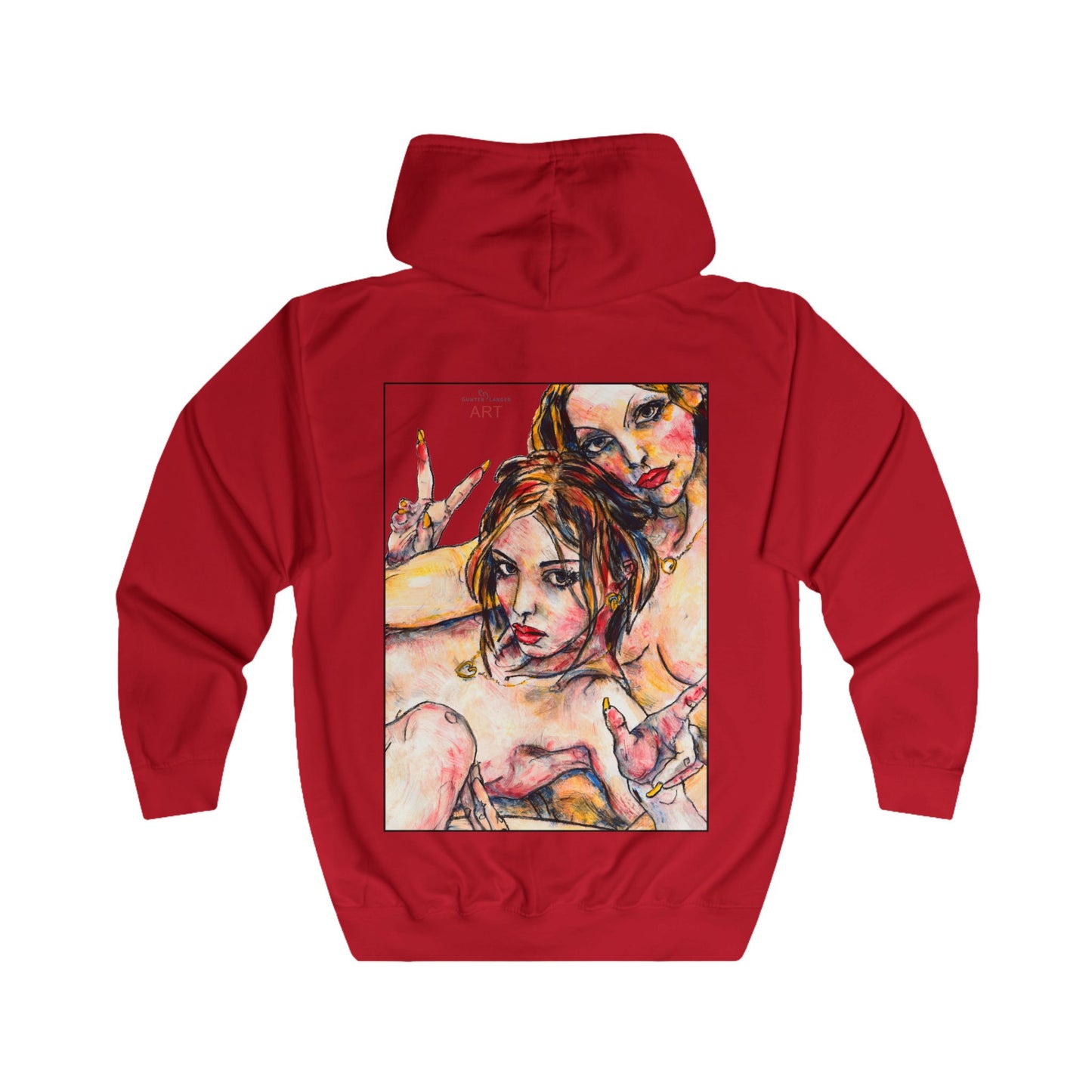 Unisex Full Zip Hoodie - Motiv: Front Camillal (klein) & Rückseite Camilla / Leni