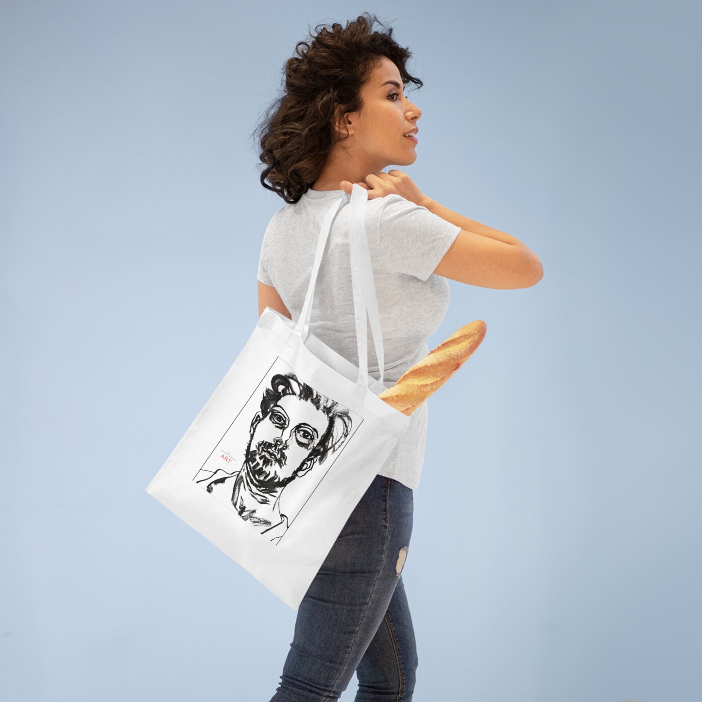 Tote Bag - Motiv: Marius, einseitig bedruckt, H 30,5 cm