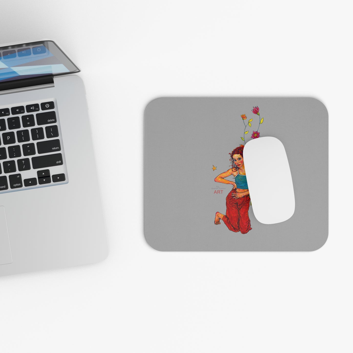 Mouse Pad (Rectangle) - Motiv: Lea, Ranken