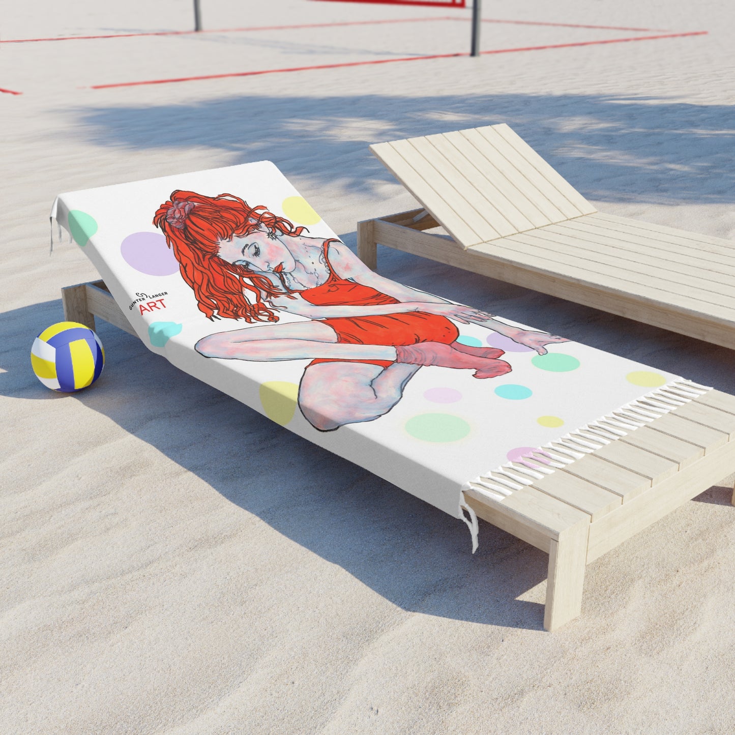 Boho Beach Cloth / Motiv Julia, Farbkreise, Tuch: 97 x206 cm