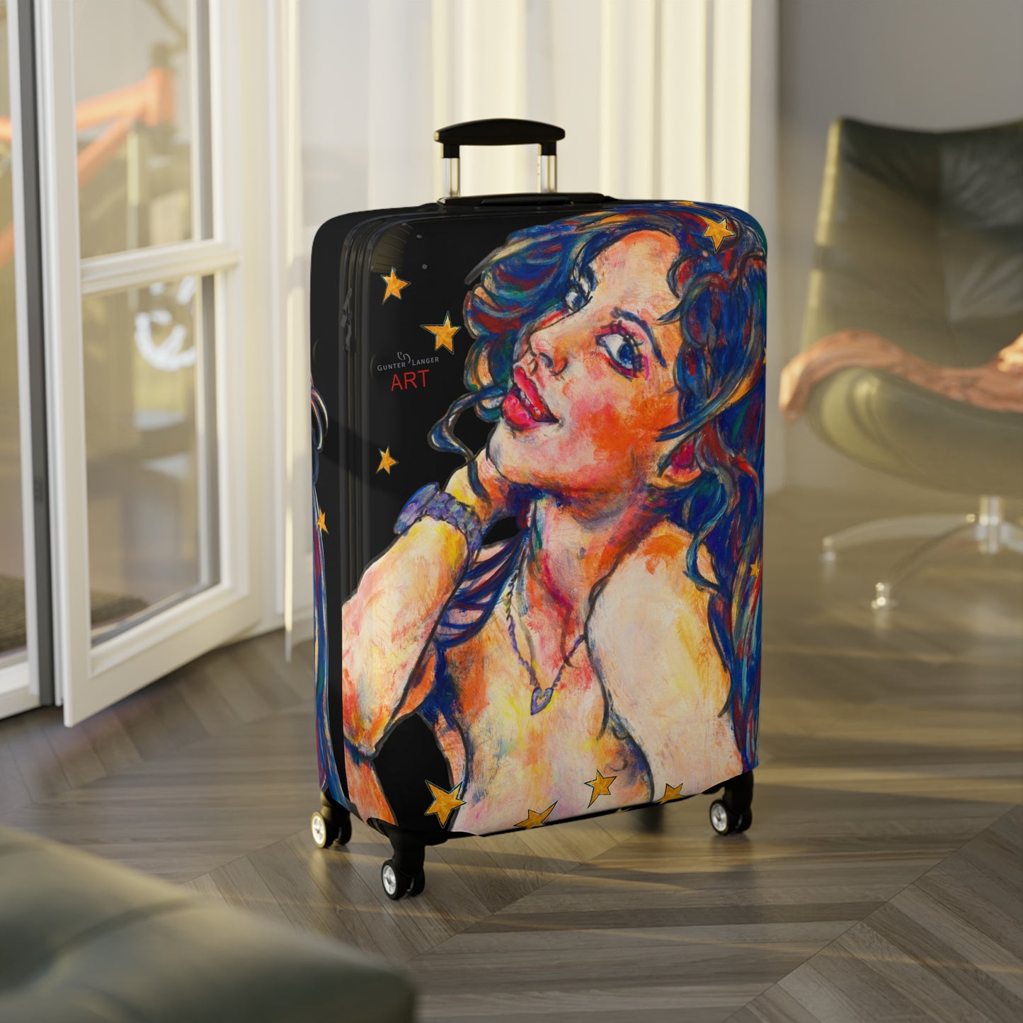 Luggage Cover - Motiv: Marlen, Sterne, 28" x 20"