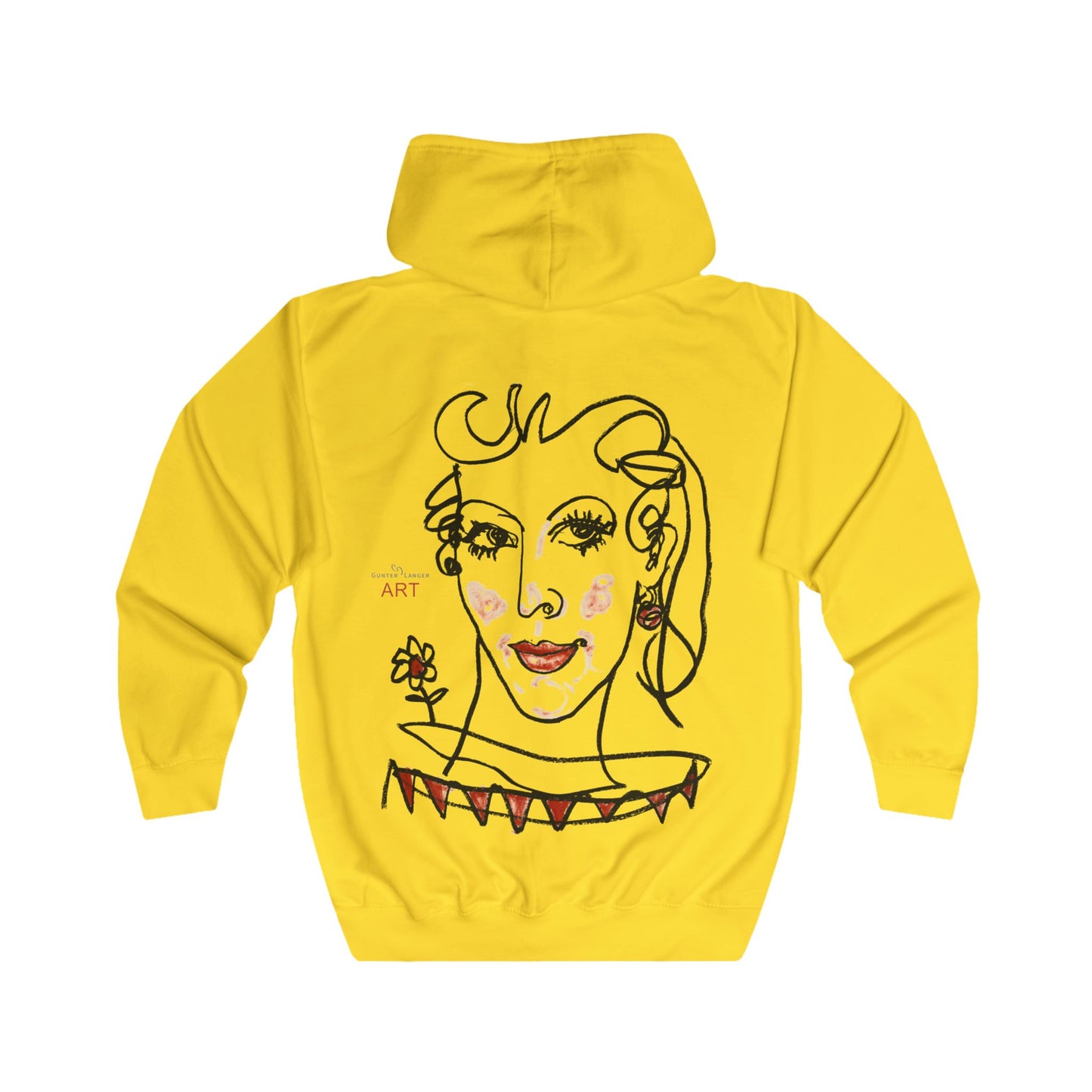 Unisex Full Zip Hoodie - Motive: Front Giselle, Maja & Rückseite Lina