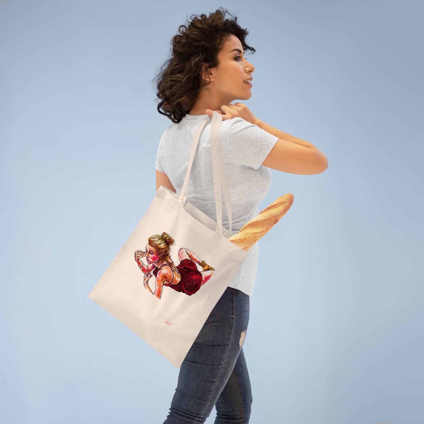 Tote Bag - Motiv: Marla, einseitig bedruckt, H 19,5 cm