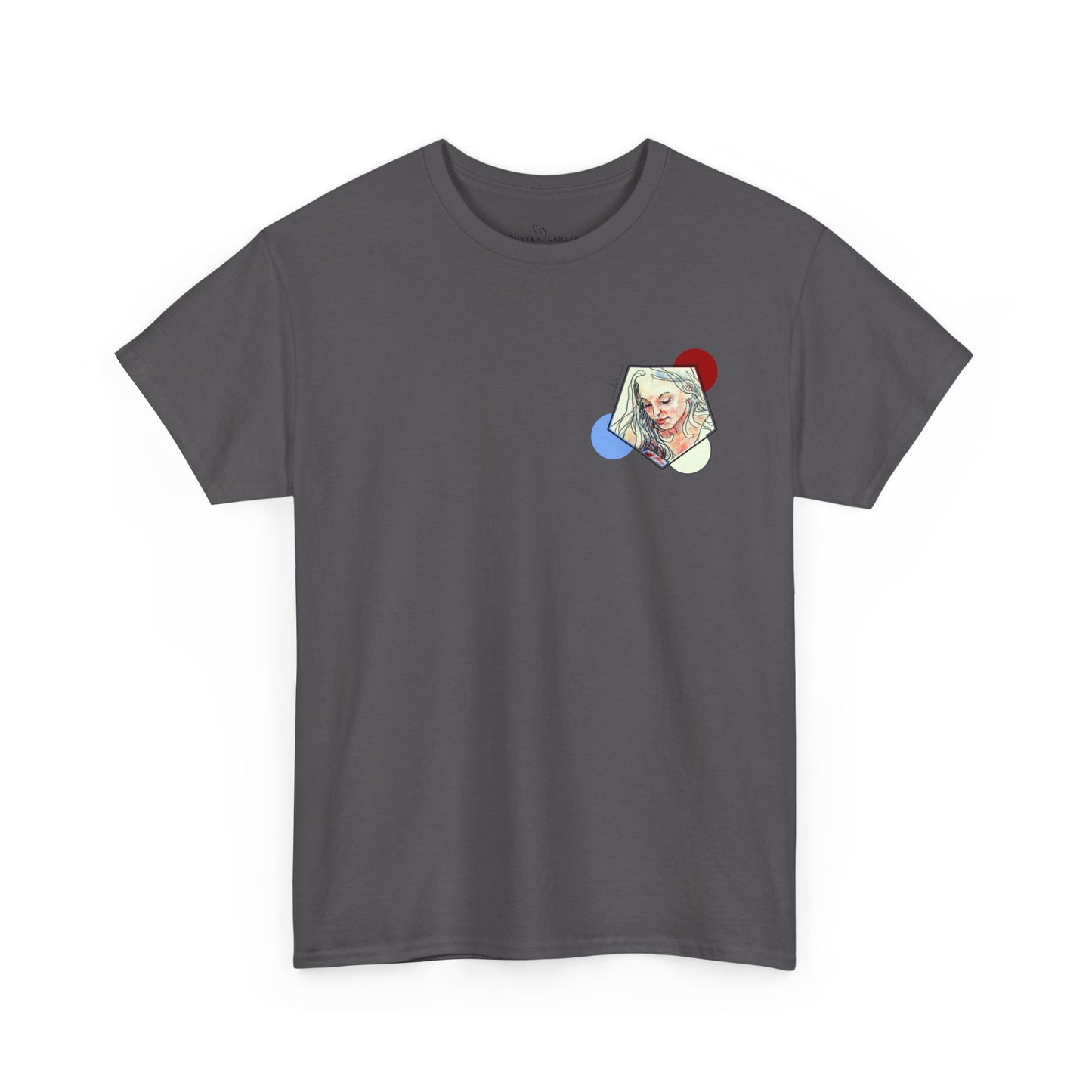 Unisex Heavy Cotton Tee - Motiv: Front Clivia, Neck Label