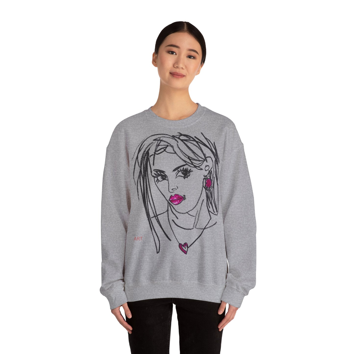 Unisex Heavy Blend™ Crewneck Sweatshirt - Motiv Front Raja