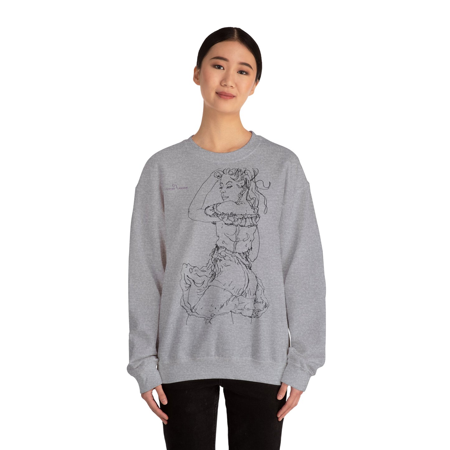 Unisex Heavy Blend™ Crewneck Sweatshirt - Motiv: Front Valentina, H 43 cm