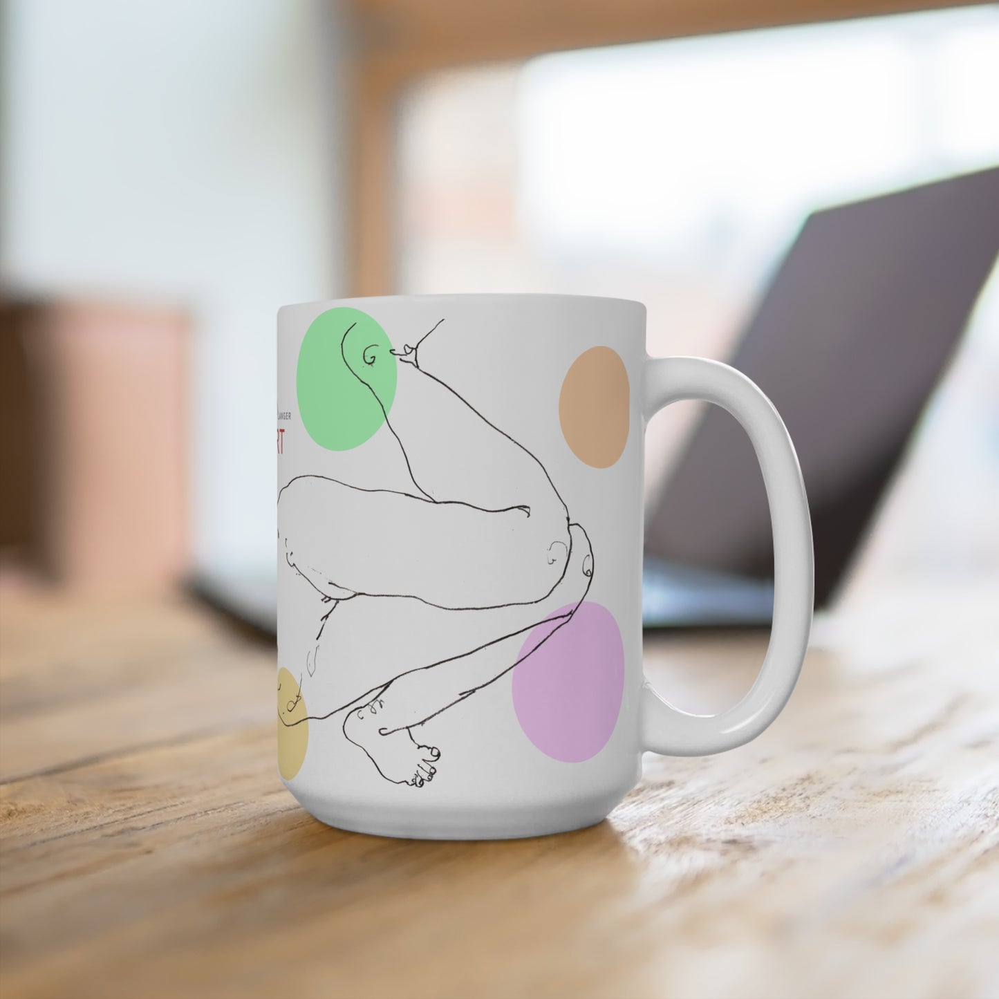 Ceramic Mug (EU) - Motiv: Leonie transparent, Farbkreise
