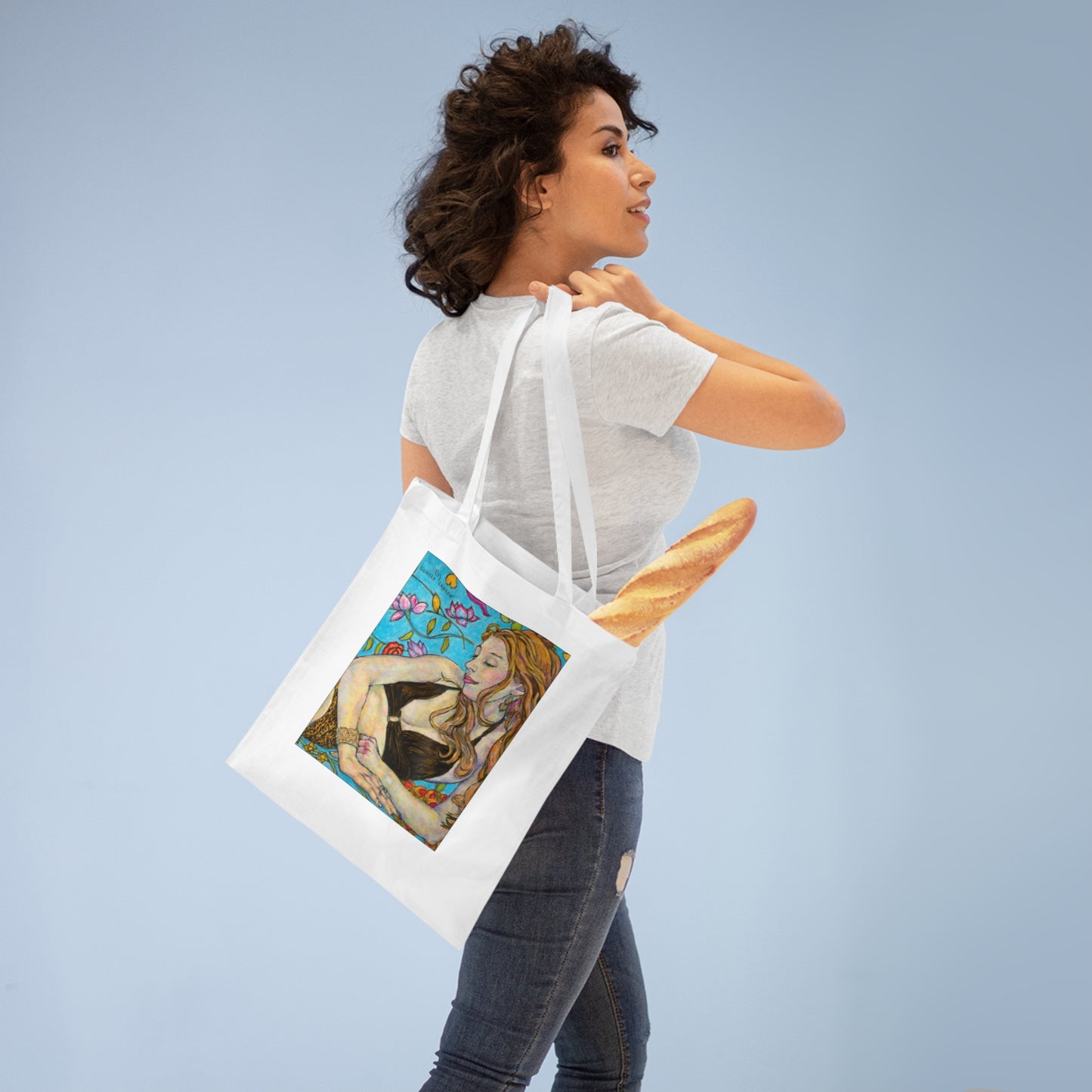 Tote Bag - Motiv: Ida (halb, Hochformat), einseitig bedruckt, H30,5 cm