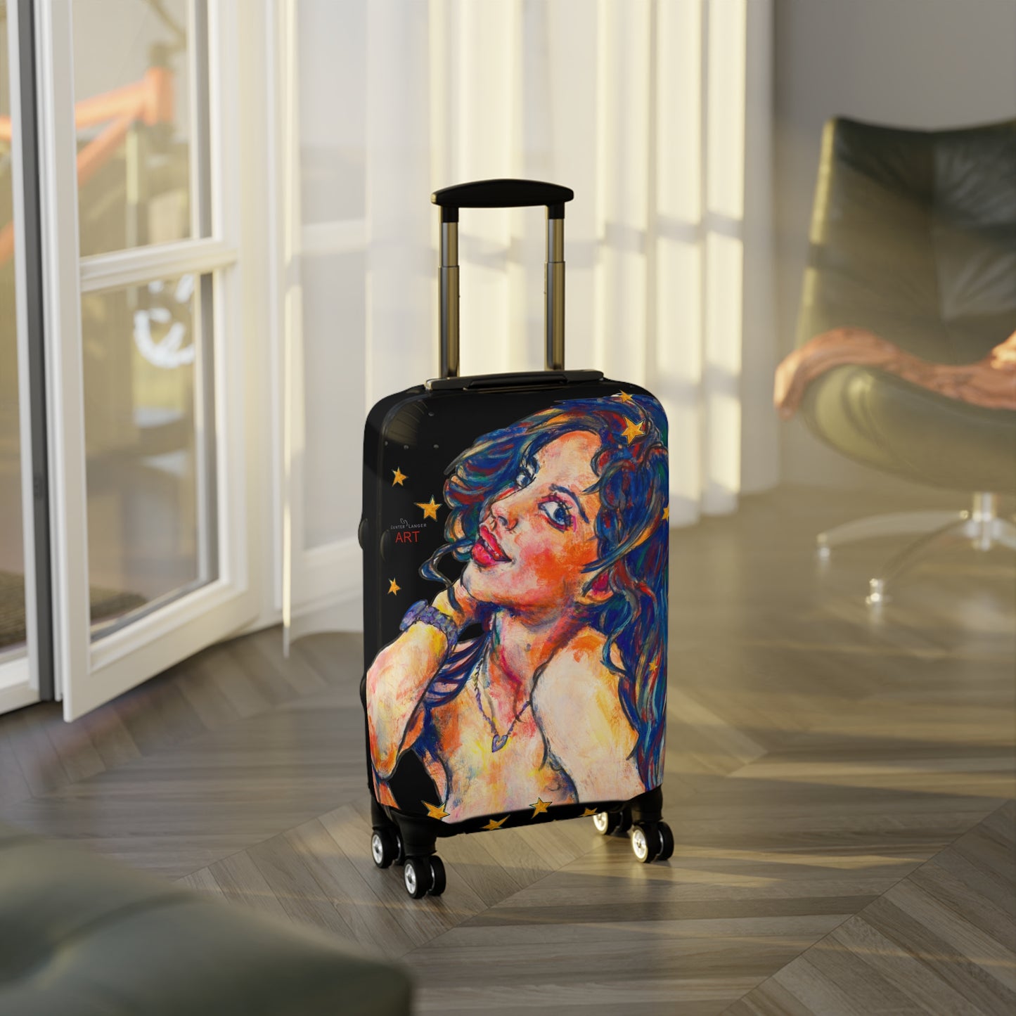 Luggage Cover - Motiv: Marlen, Sterne, 21" x 14"