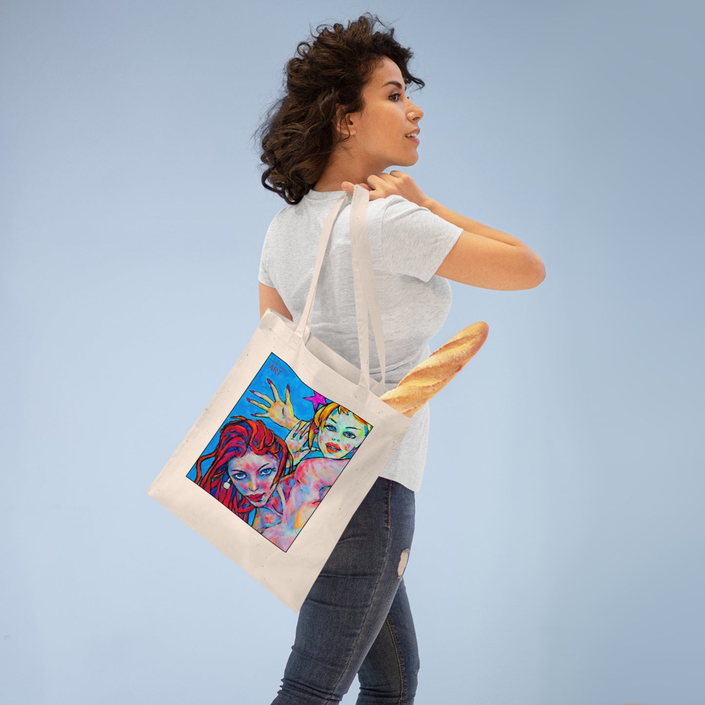 Tote Bag - Motiv: Valea und Sophia, einseitig bedruckt, H30,5 cm