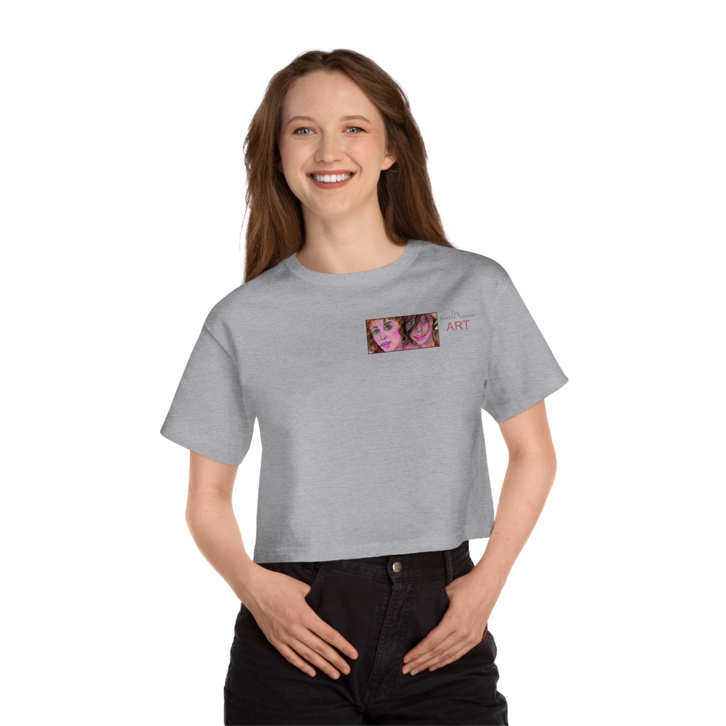 Champion Women's Heritage Cropped T-Shirt - Motiv: Front, Sommer, H 5,3 cm