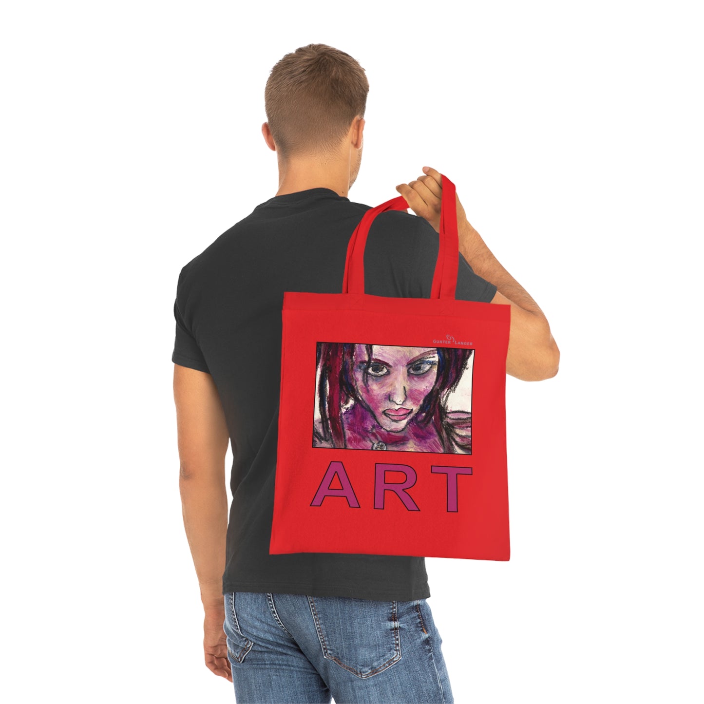 Cotton Tote - Motiv: Lola ART, einseitig bedruckt, H 17,5 cm