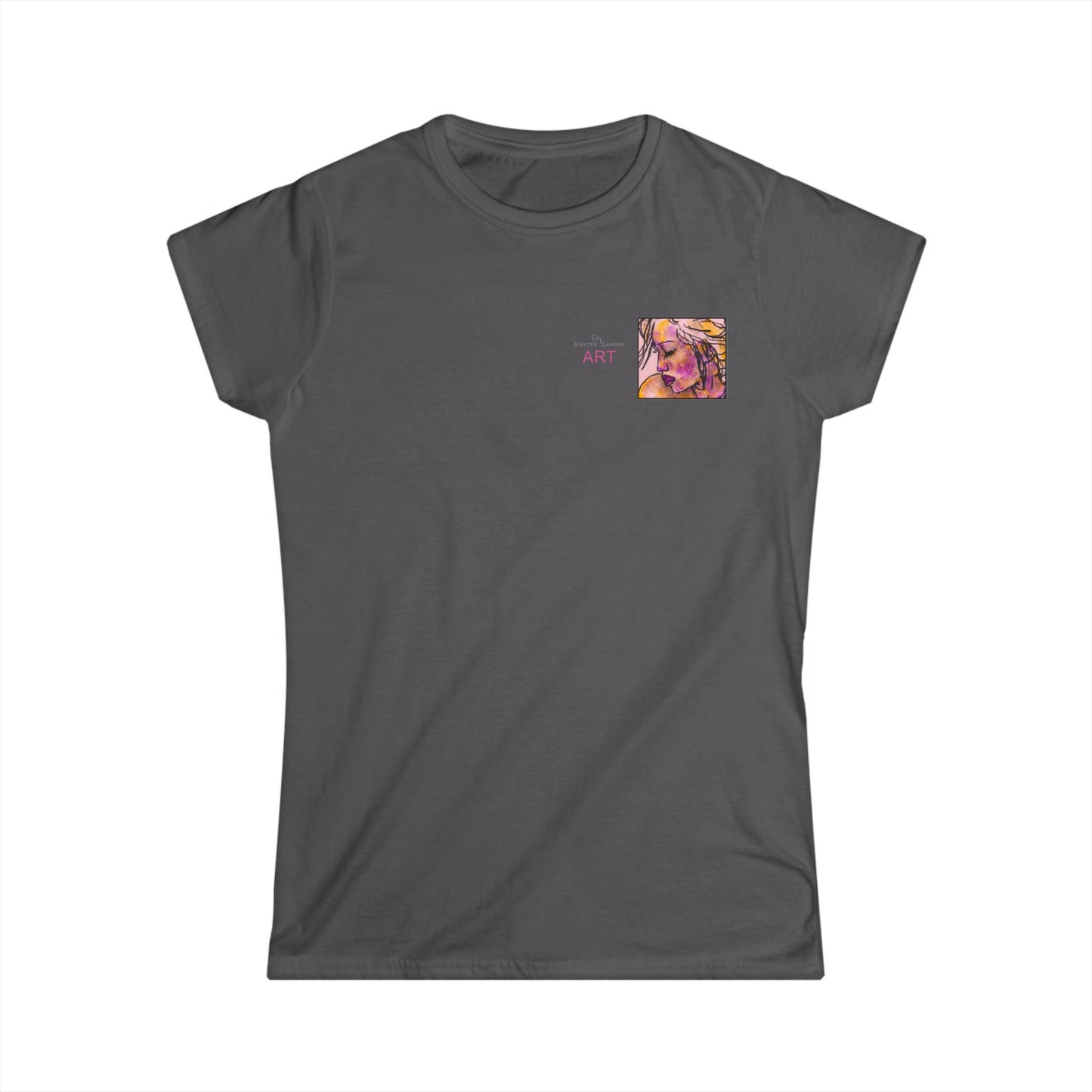 Women's Softstyle Tee - Motiv: Front, Lilly, H 6,6 cm