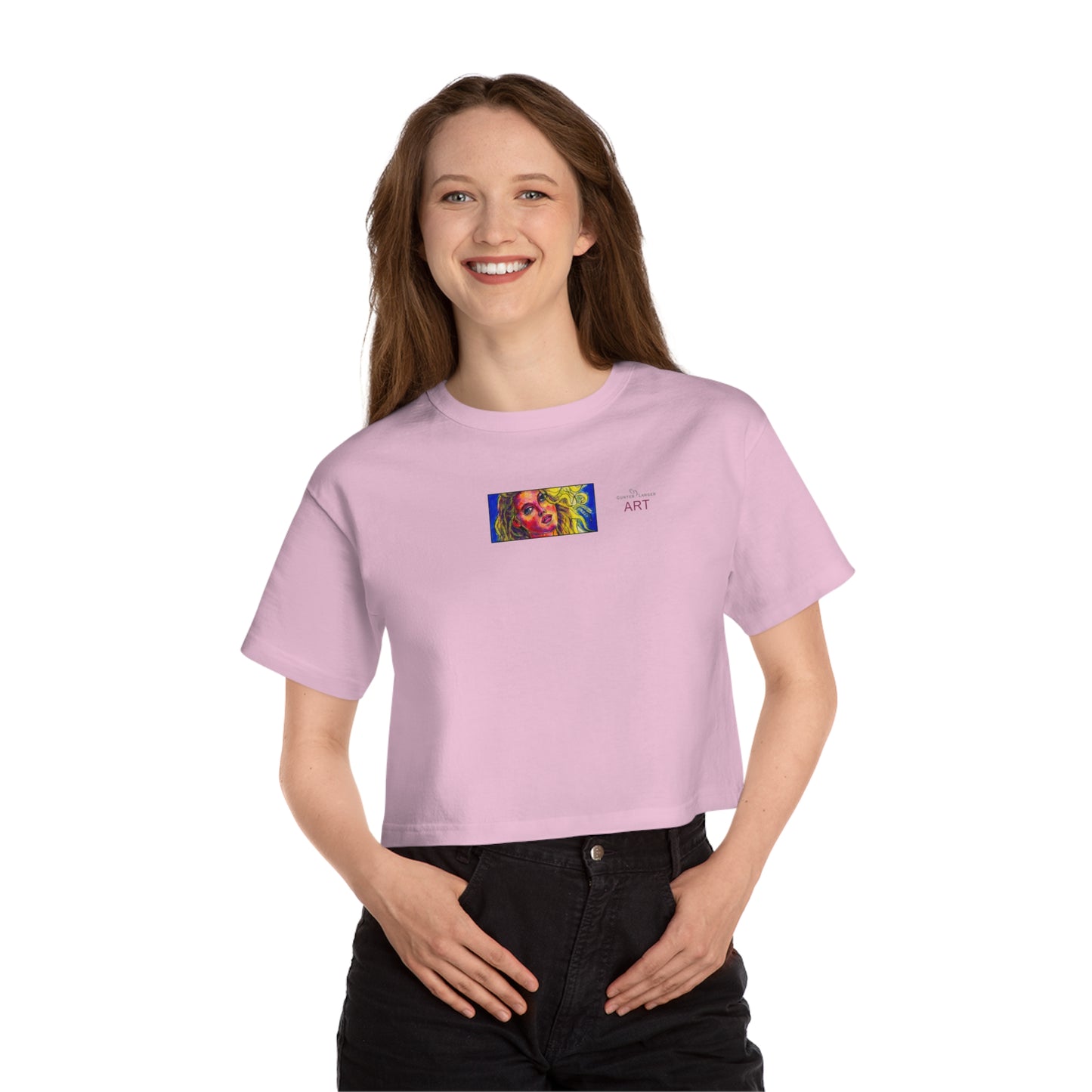 Champion Women's Heritage Cropped T-Shirt - Motiv: Front, Mascha, h 5 cm