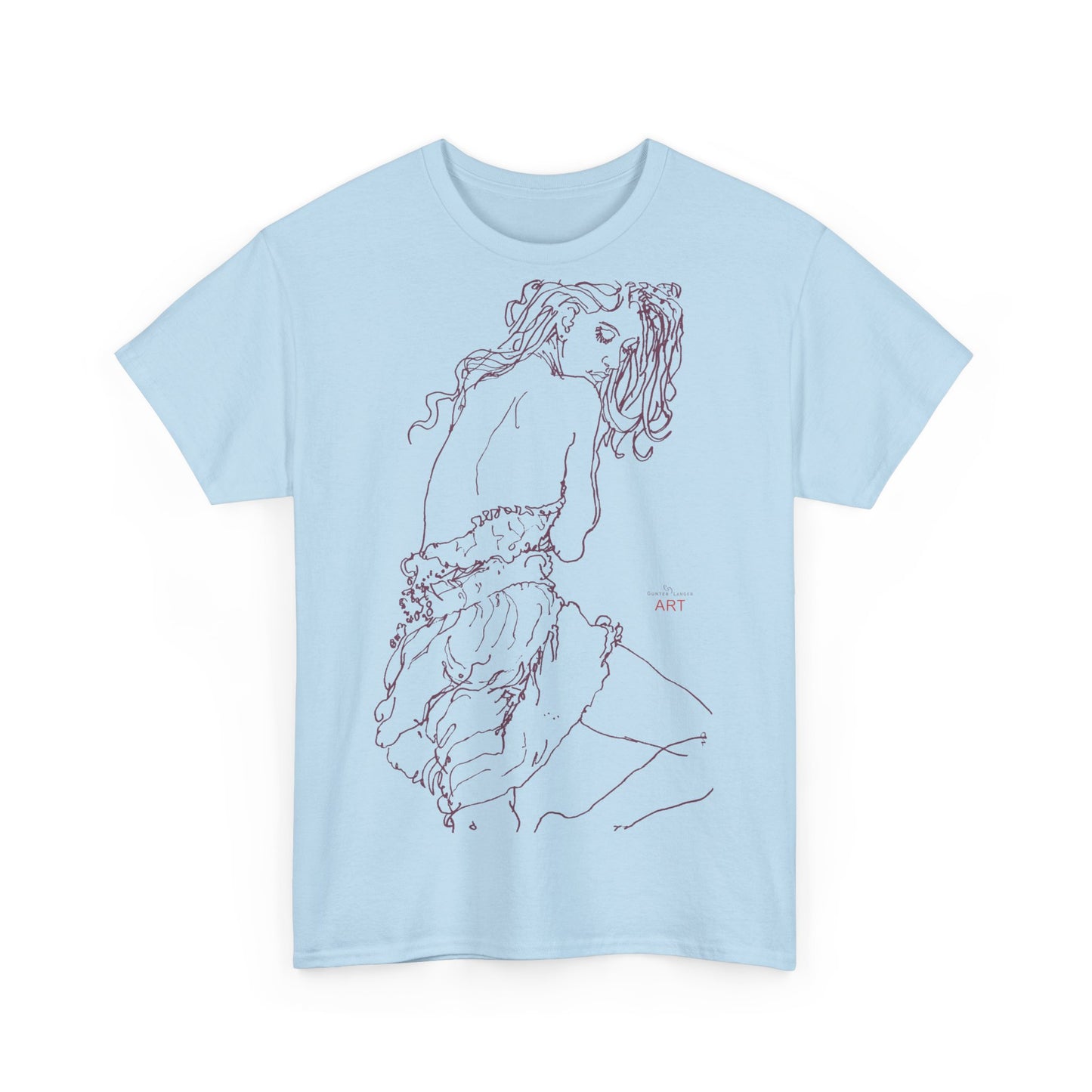 Unisex Heavy Cotton Tee - Motiv: Front Giselle violett-braun