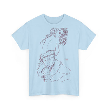 Unisex Heavy Cotton Tee - Motiv: Front Giselle violett-braun