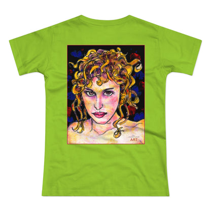 Single Jersey Women's T-shirt - Motiv: Antonietta, Front  H 9 cm & Rückseite H 37 cm