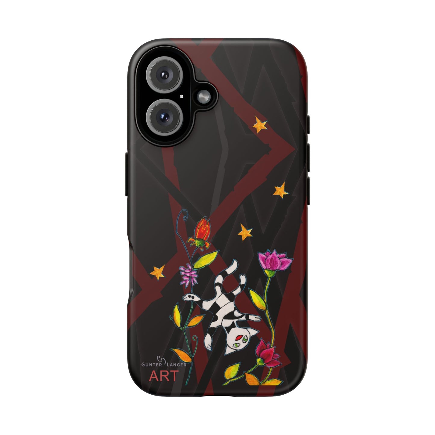 Tough Cases - iPhone - Motiv: Katze schwebt und Ranken, H 7,73 cm, Mikado3