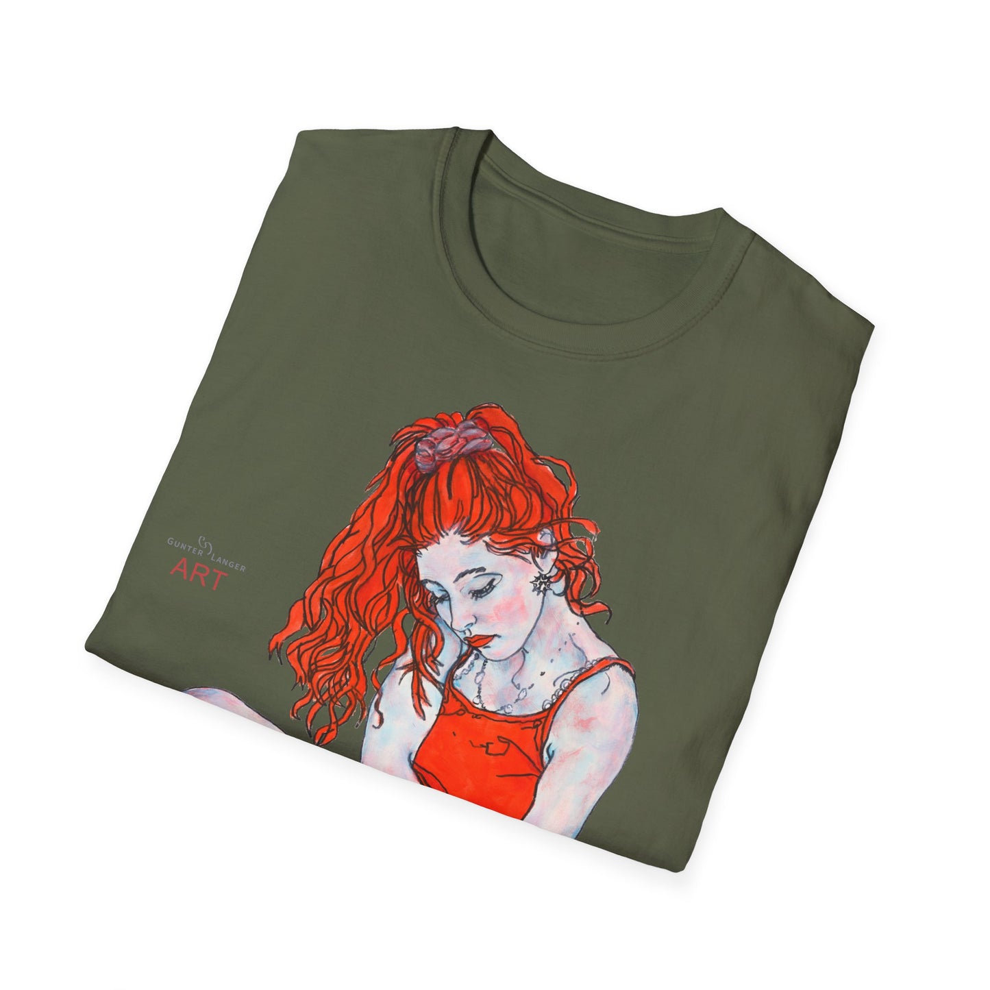 Unisex Softstyle T-Shirt - Motiv: Front Julia,  H 46 cm