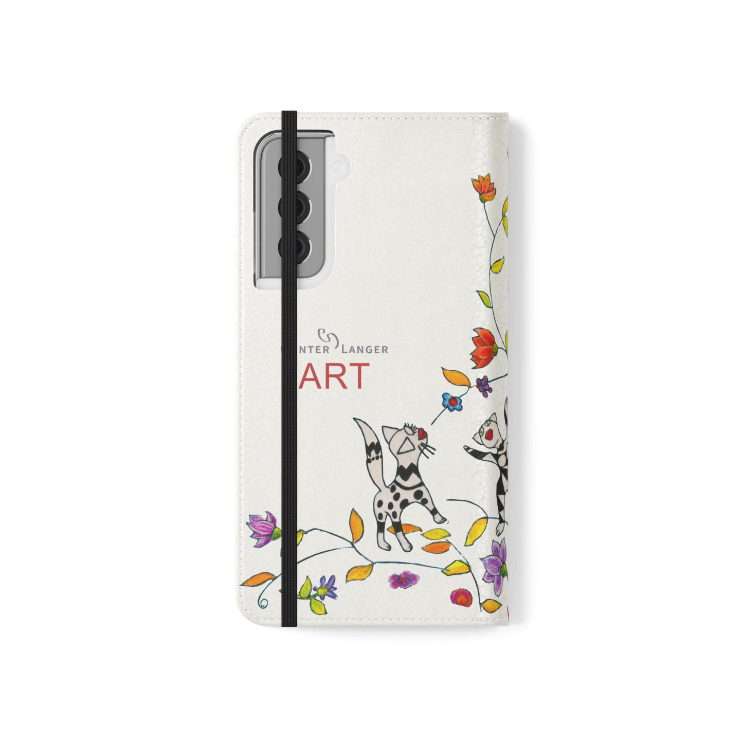 Flip Cases - Motiv: Drei Karierte Katzen auf weiß