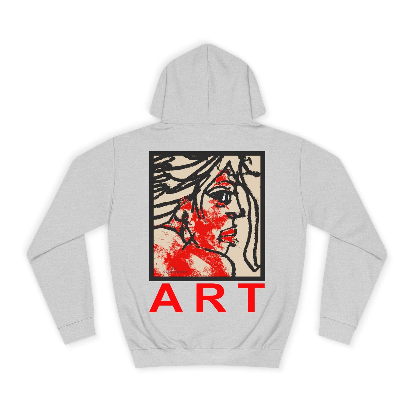 Unisex College Hoodie - Motiv: Front Ria (Ausschnitt) & Rückseite Ria,  H48,5 cm