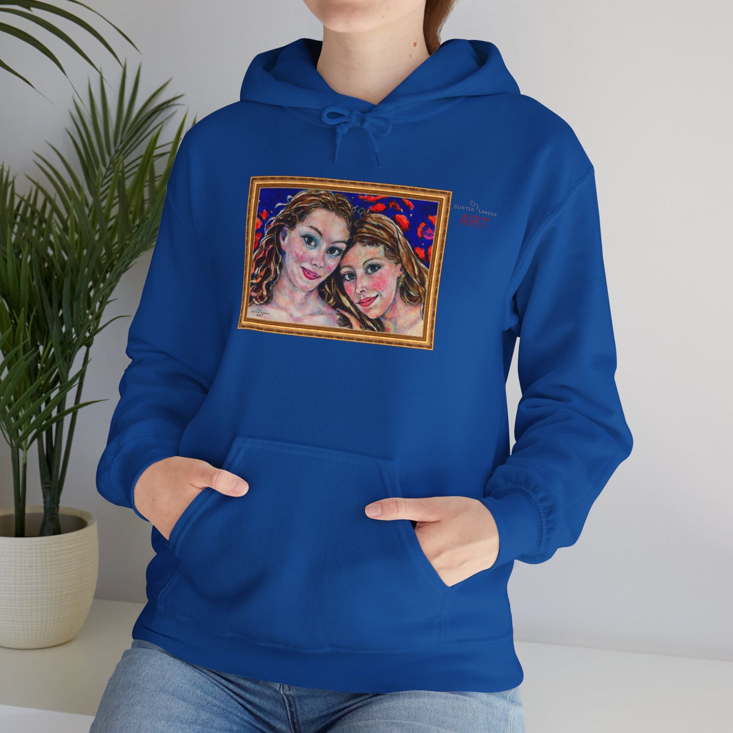 Unisex Heavy Blend™ Hooded Sweatshirt - Motiv: Front "Freundinnen" H 17,5 cm