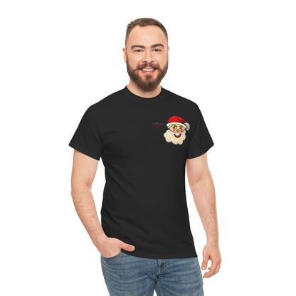 Unisex Heavy Cotton Tee - Motiv: Weihnachtsmann, H 13 cm