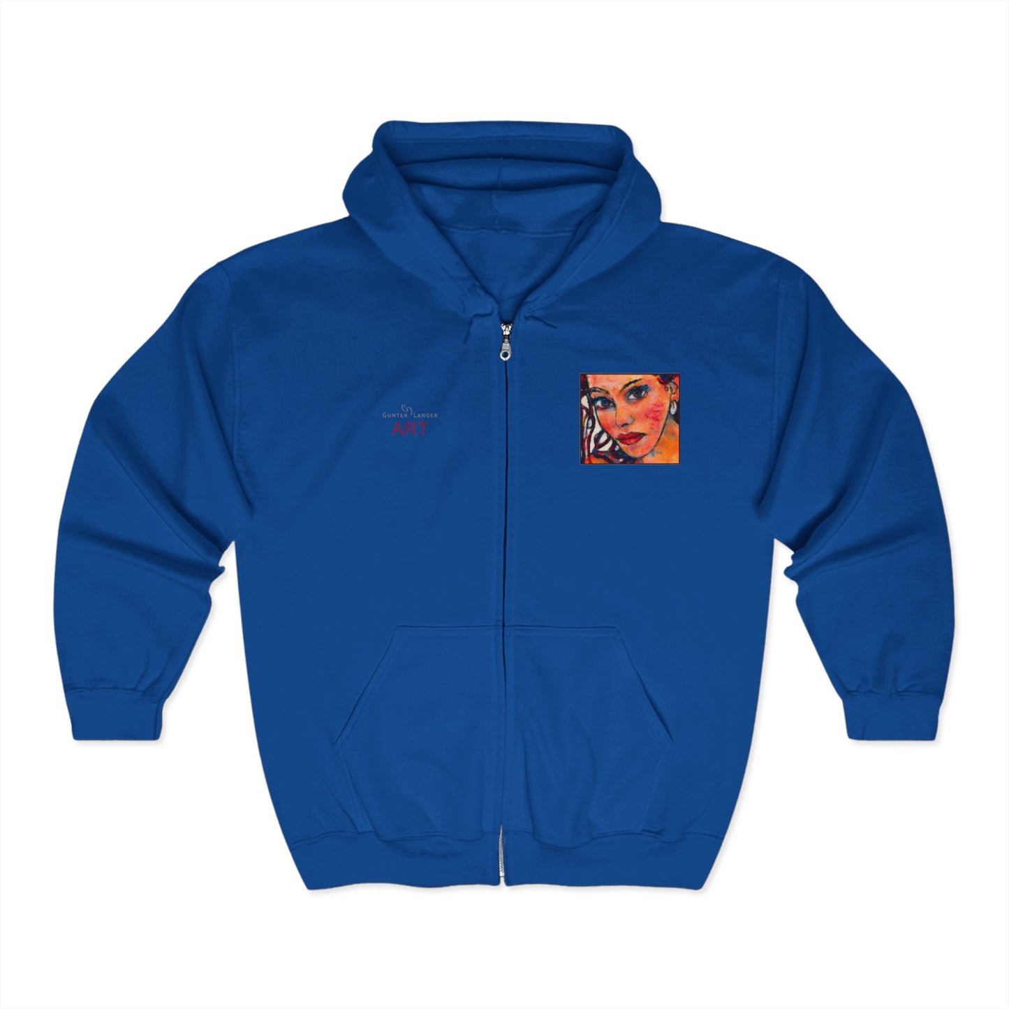 Unisex Heavy Blend™ Full Zip Hooded Sweatshirt - Motiv: Lea, H 10 cm