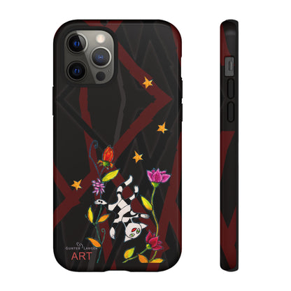 Tough Cases - iPhone - Motiv: Katze schwebt und Ranken, H 7,73 cm, Mikado3