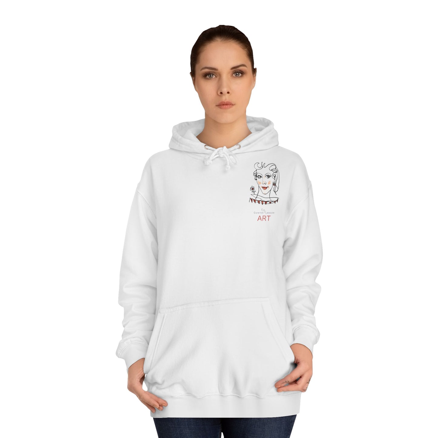 Unisex College Hoodie - Motiv: Front Lina (klein) & Rückseite Lina
