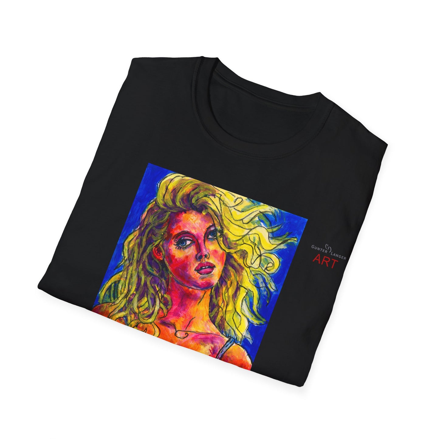 Unisex Softstyle T-Shirt - Motiv: Front Mascha,  H 33cm Korr2 sw