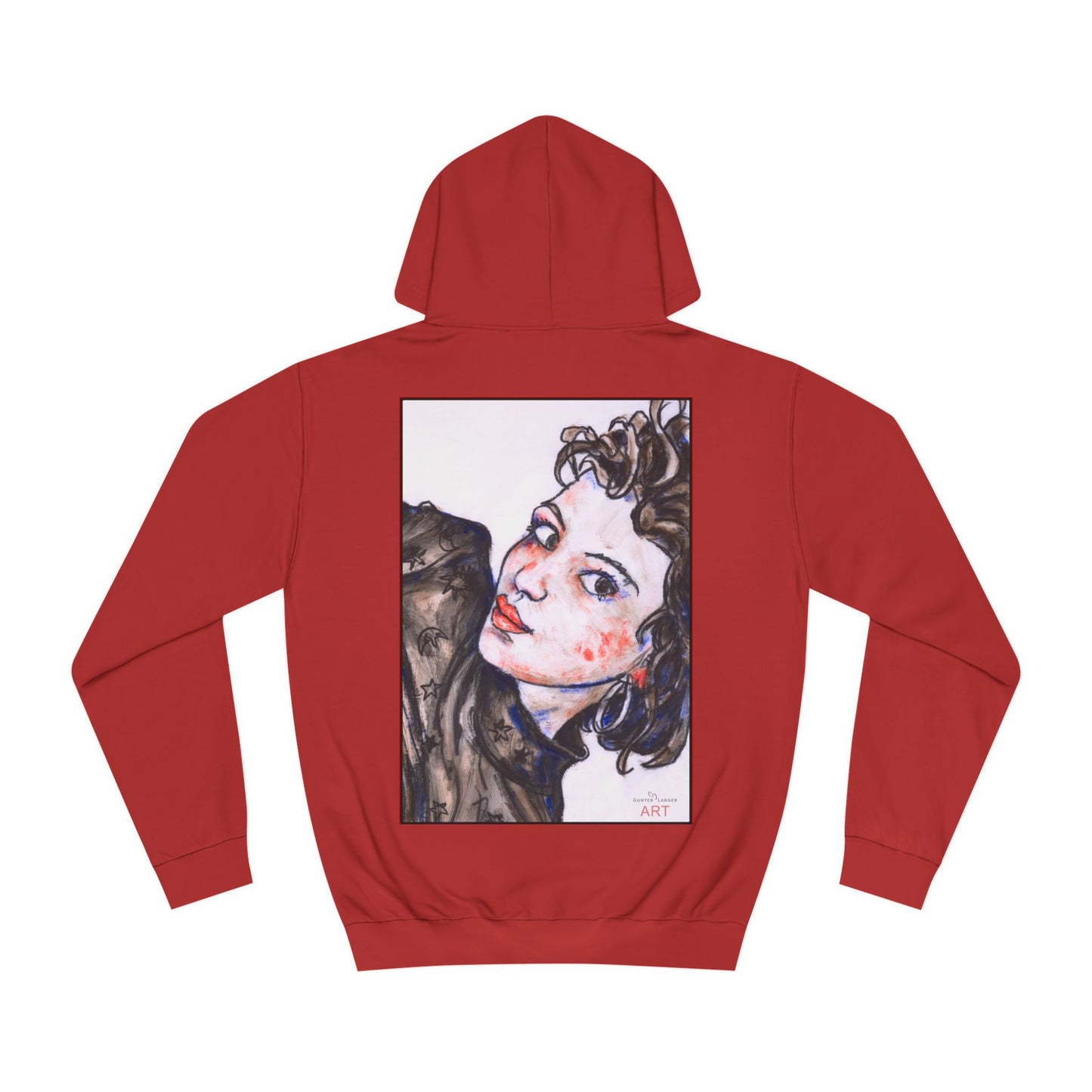 Unisex College Hoodie - Motiv: Front Annette (Ausschnitt) & Rückseite Annette